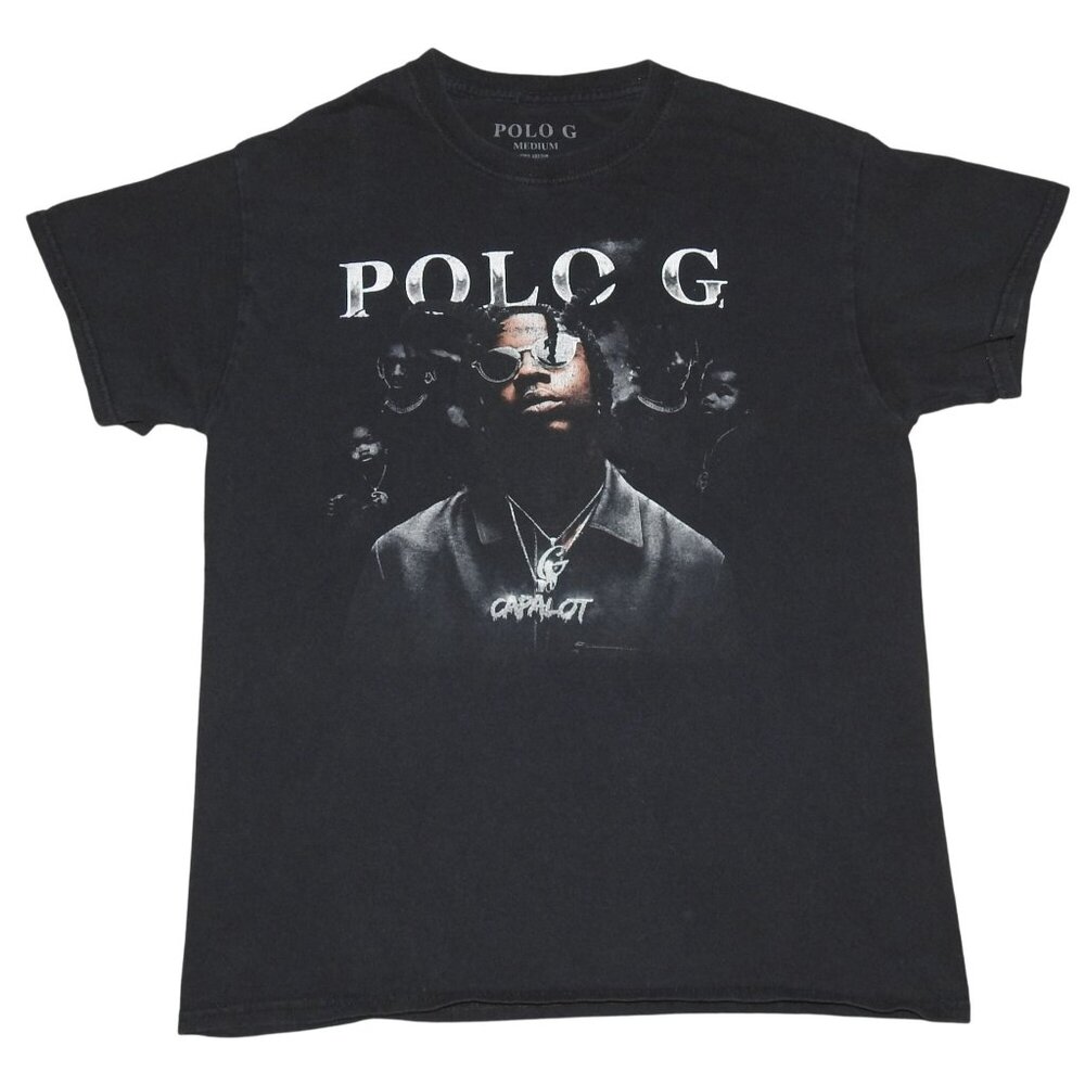 Polo G The GOAT Capalot Hip Hop Rap Style Graphic T-Shirt Unisex Medium Black